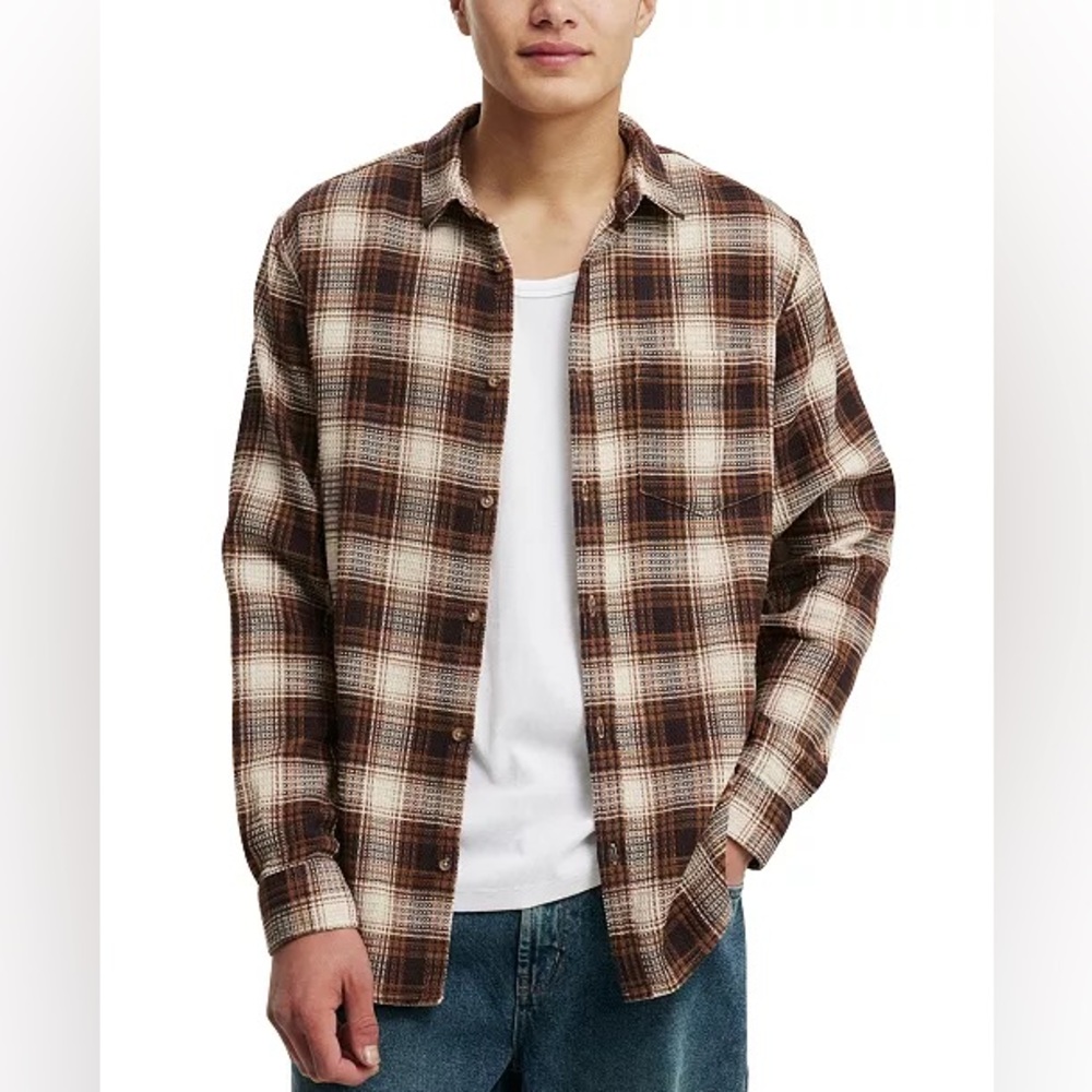 Cotton On Brown Checkered Shirt